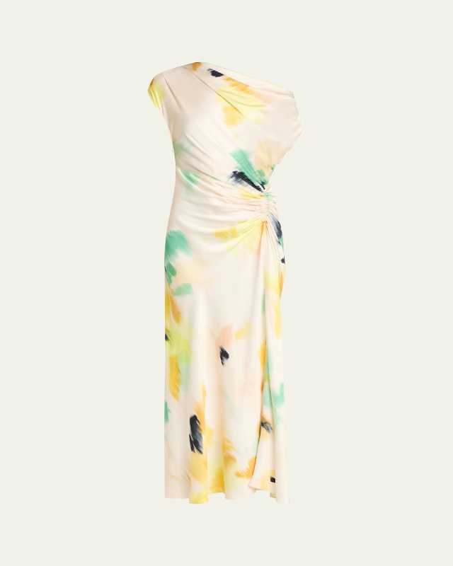 Penny Draped Satin Maxi Dress